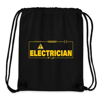 ÉLECTRICIEN - Sac à cordon recyclé Stanley/Stella - noir - Devant