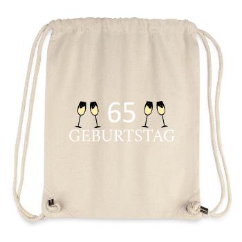 65th birthday 65 years - Stanley/Stella Recycled Gym Bag - natural - Front