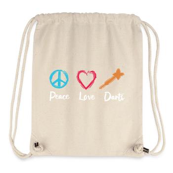 Peace Love Darts - Stanley/Stella Recycled Gym Bag - natural - Front