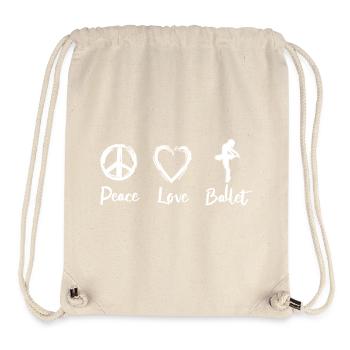 Peace Love Ballet - Stanley/Stella Recycled Gym Bag - natural - Front