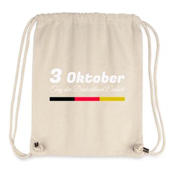 3. Oktober Einheit Farben - Stanley/Stella recycelter Gym Bag - Naturweiß - Vorne
