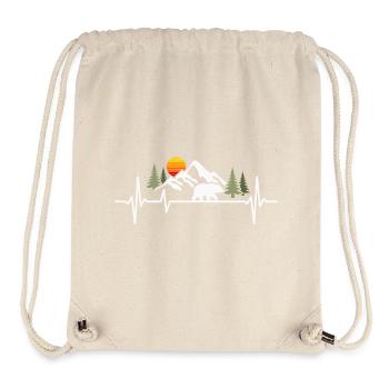 Bär Wald Berge Herzschlag Braunbär Wildnis Grizzly - Stanley/Stella recycelter Gym Bag - Naturweiß - Vorne