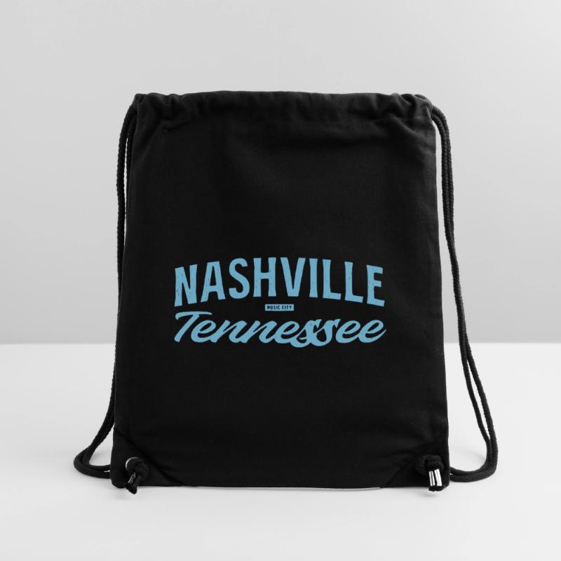 Nashville Script Blue Sac à cordon recyclé Stanley/Stella