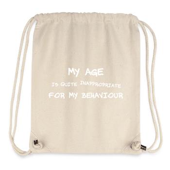 My age is inappropriate - Stanley/Stella recycelter Gym Bag - Naturweiß - Vorne