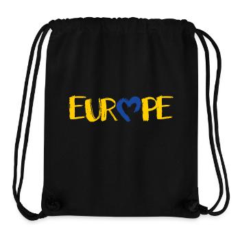 L’EUROPE avec un cœur, l’amour de l’Europe - Sac à cordon recyclé Stanley/Stella - noir - Devant