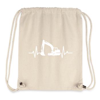 Bauprojekt Bagger Silhouette Design - Stanley/Stella recycelter Gym Bag - Naturweiß - Vorne