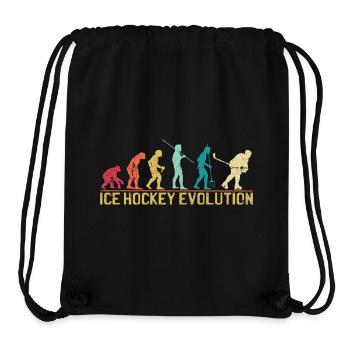 Hockey Evolution Silhouette Design - Stanley/Stella recycelter Gym Bag - Schwarz - Vorne