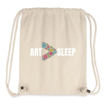 Blumenkunst > Schlaf – Lustiger Künstler T-Shirt - Stanley/Stella recycelter Gym Bag - Naturweiß - Vorne