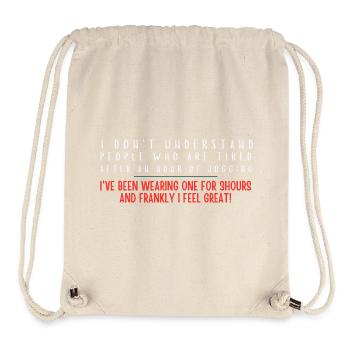 One Hour Jogging Quote Tee - Stanley/Stella Recycled Gym Bag - natural - Front