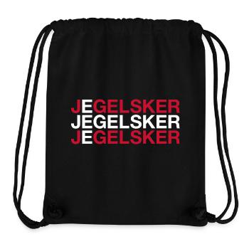 J’AIME LE DANEMARK Drapeau du Danemark - Sac à cordon recyclé Stanley/Stella - noir - Devant