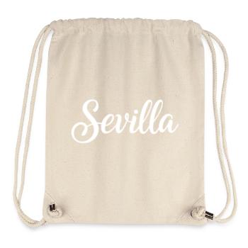 Sevilla Handwritten Script Logo - Stanley/Stella Recycled Gym Bag - natural - Front