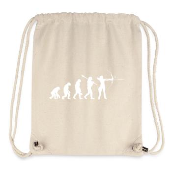 Evolution of Archery Woman Bow Hunter Sport Gift - Stanley/Stella Recycled Gym Bag - natural - Front