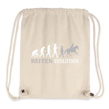 Reiten Evolution – Vom Affen zum Reiter - Stanley/Stella recycelter Gym Bag - Naturweiß - Vorne