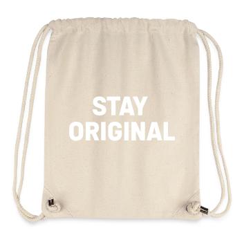 Stay Original Schriftzug – Kontrast-Print - Stanley/Stella recycelter Gym Bag - Naturweiß - Vorne