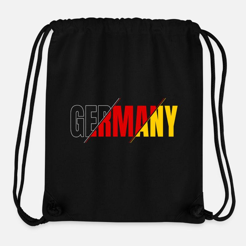 Germany Lettering Black Red Gold Germany - Stanley/Stella Recycled Gym Bag - black