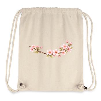 Kirschblüten Zweig Frühlingsmotiv - Stanley/Stella recycelter Gym Bag - Naturweiß - Vorne