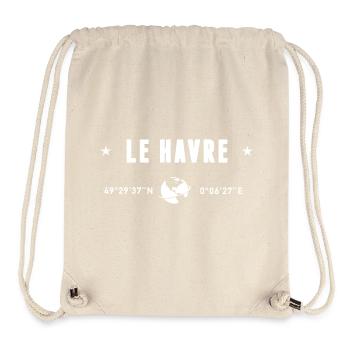 Le Havre France Coordonnées Gps Blanc - Sac à cordon recyclé Stanley/Stella - blanc naturel - Devant