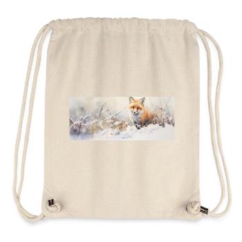 Fox Landscape Snow - Stanley/Stella Recycled Gym Bag - natural - Front