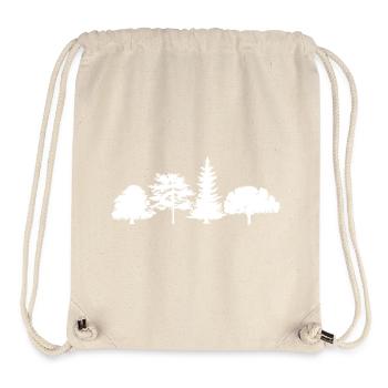 Baum Eiche Birke Fichte Mischwald Symbol Logo icon - Stanley/Stella recycelter Gym Bag - Naturweiß - Vorne