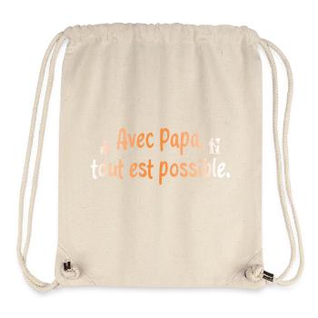 Inspirational Quote Father Child - Stanley/Stella Recycled Gym Bag - natural - Front