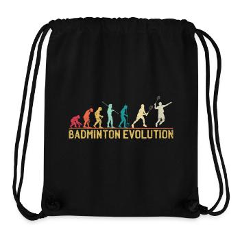 Badminton Evolution Zeitleiste Design - Stanley/Stella recycelter Gym Bag - Schwarz - Vorne