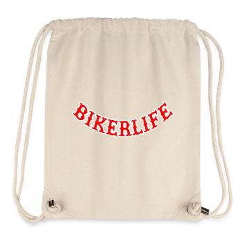 Bikerlife_red_ - Stanley/Stella recycelter Gym Bag - Naturweiß - Vorne