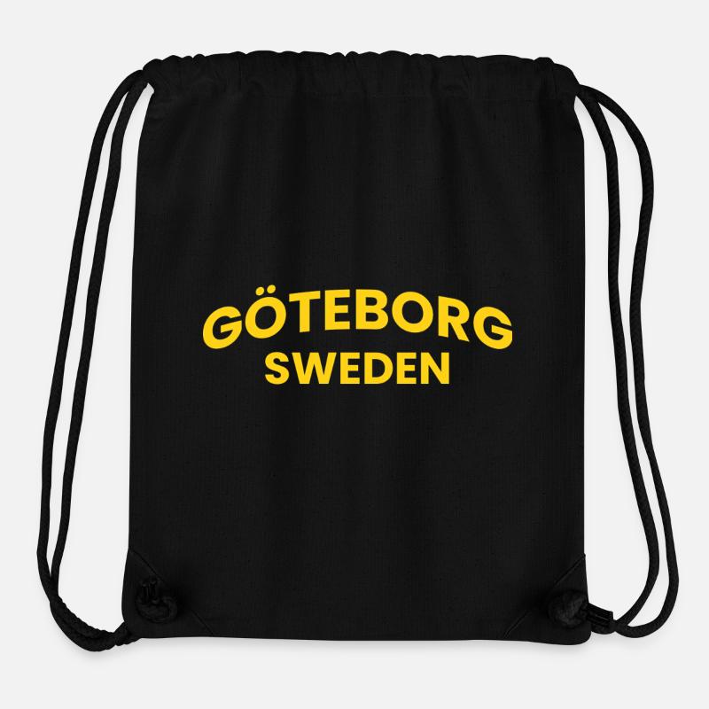 Texte de l’arc GÖTEBORG Suède - Sac à cordon recyclé Stanley/Stella - noir