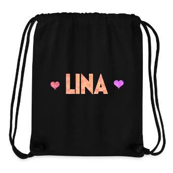 Lina - Sac à cordon recyclé Stanley/Stella - noir - Devant