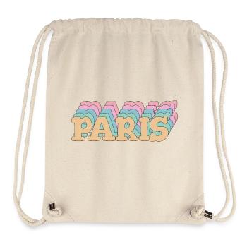 Paris – Pastel Typo & City Flair - Stanley/Stella Recycled Gym Bag - natural - Front