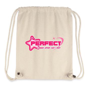 "I'm Perfect" – Y2K Girly Pink Statement - Stanley/Stella Recycled Gym Bag - natural - Front