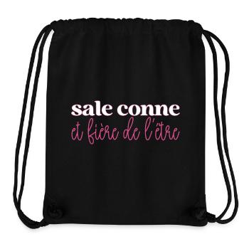Sale Conne et Fière de l'être Cadeau Filles Copine - Sac à cordon recyclé Stanley/Stella - noir - Devant