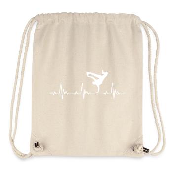 Streetdance breakdance heartbeat frequency pulse - Stanley/Stella Recycled Gym Bag - natural - Front