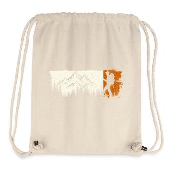 Mountain Explorer Silhouette T-Shirt - Stanley/Stella recycelter Gym Bag - Naturweiß - Vorne