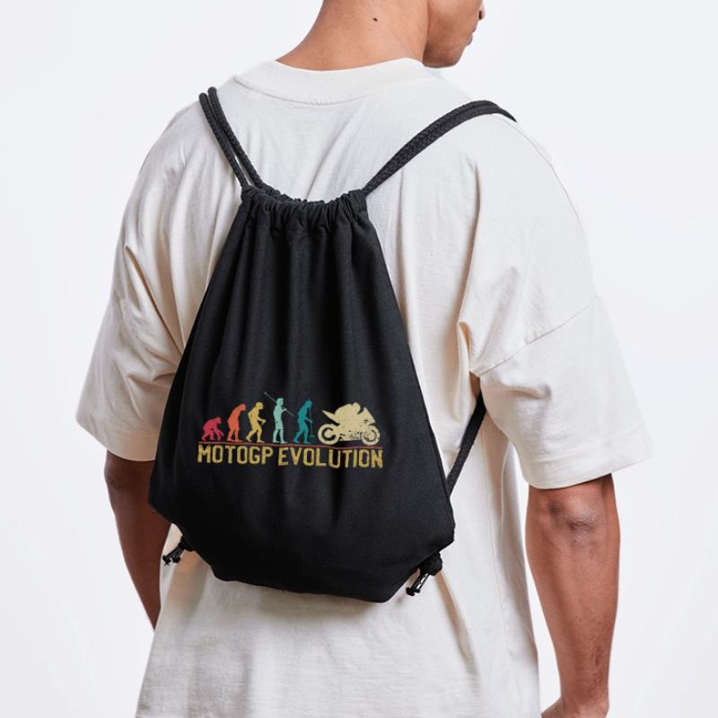 Conception de la silhouette Motocross Evolution Sac à cordon recyclé Stanley/Stella