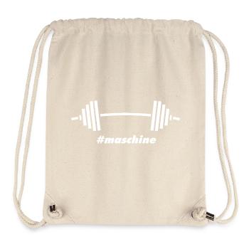 #Maschine : Puissance, poids et forme physique - Sac à cordon recyclé Stanley/Stella - blanc naturel - Devant
