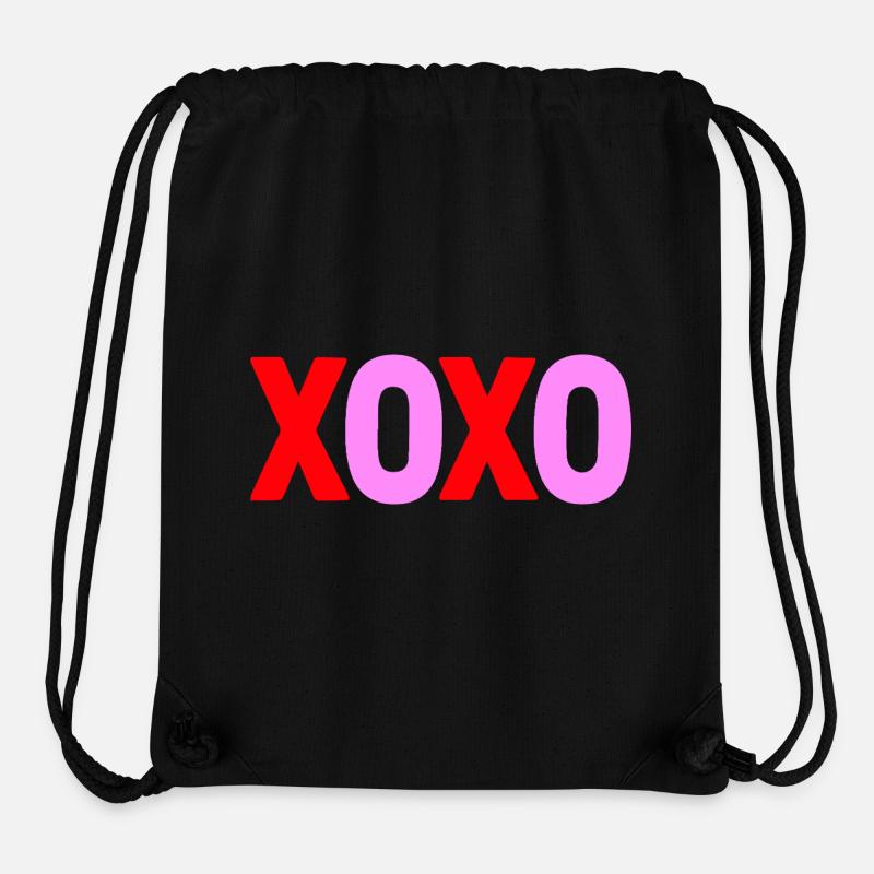 XOXO Love Valentine Textdesign - Stanley/Stella recycelter Gym Bag - Schwarz