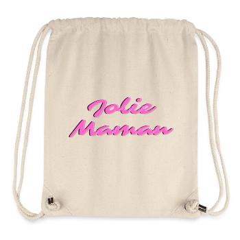 Pretty Neon Pink Mom - Stanley/Stella Recycled Gym Bag - natural - Front