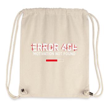Error 404 Motivation - Stanley/Stella Recycled Gym Bag - natural - Front