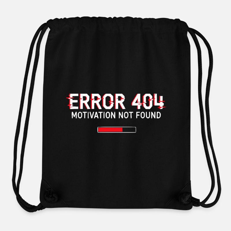 Error 404 Motivation - Stanley/Stella Recycled Gym Bag - black