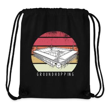 Groundhopping Fußball Stadion Fußballstadion Fan - Stanley/Stella recycelter Gym Bag - Schwarz - Vorne