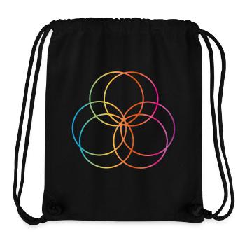 Yoga Meditation Kreis Regenbogen farbenfroh Yogi - Stanley/Stella recycelter Gym Bag - Schwarz - Vorne