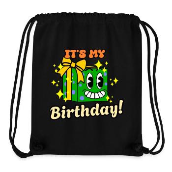 Funny Birthday Cute Cartoon Retro Vintage Gift - Stanley/Stella Recycled Gym Bag - black - Front