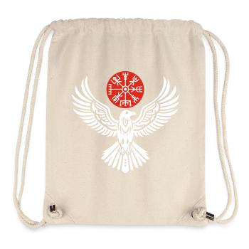 The White Raven and Red Moon - Stanley/Stella Recycled Gym Bag - natural - Front