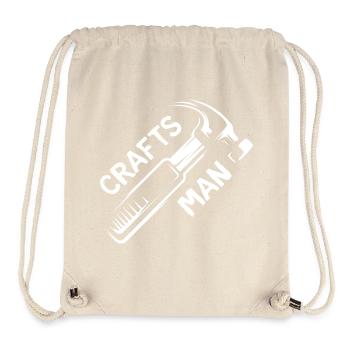 Artisan avec marteau pour les artisans et les bricoleurs - Sac à cordon recyclé Stanley/Stella - blanc naturel - Devant