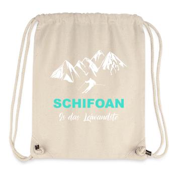Skifahren is das Leiwandste - Stanley/Stella recycelter Gym Bag - Naturweiß - Vorne