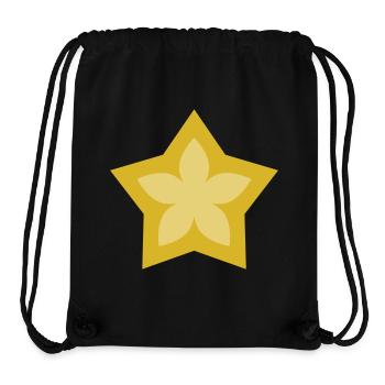 Fleur d’étoile dorée au design élégant - Sac à cordon recyclé Stanley/Stella - noir - Devant