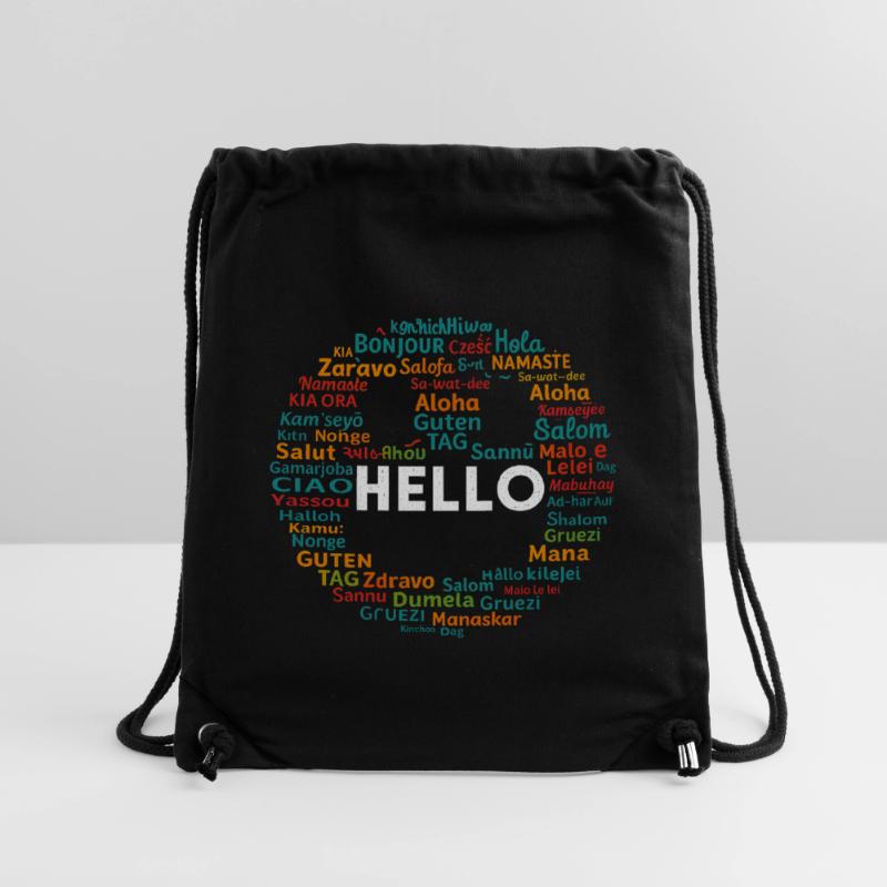 Beginnen Sie mit Hello Different World Language Learning Stanley/Stella recycelter Gym Bag