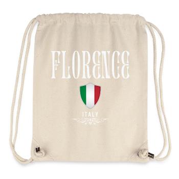 Florence Italie, souvenir Florence - Sac à cordon recyclé Stanley/Stella - blanc naturel - Devant