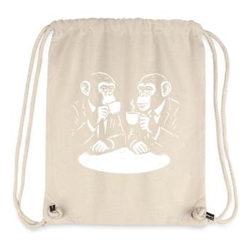 Monkeys in Suits Kaffee-Duo - Stanley/Stella recycelter Gym Bag - Naturweiß - Vorne