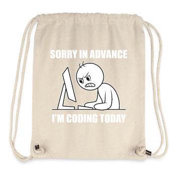 Un concepteur de développement logiciel pour étudiants en programmation - Sac à cordon recyclé Stanley/Stella - blanc naturel - Devant